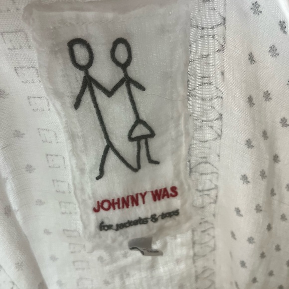 Johnny Was Embroidered Linen Top Small - Picture 7 of 13
